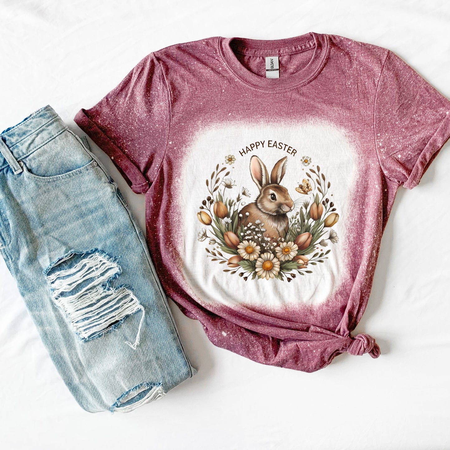 Easter Wreath & Bunny Bliss shirt