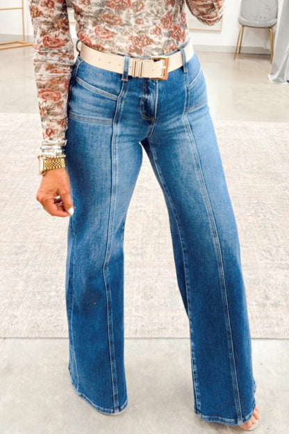 Tailored Seam Detail Women's Shift Jeans